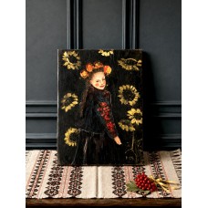 Sunflower Girl – Original Ukrainian Oil Painting of a Girl with Sunflowers by Marina Stognieva Sunflower Girl – Original Ukrainian Oil Painting of a Girl with Sunflowers by Marina Stognieva